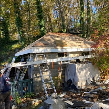 FRS Roofing - Garage roof in progress. - Roofing Near Me - Medford, Massachusetts