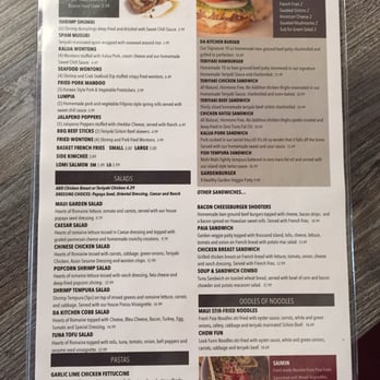 Da Kitchen Maui - Menu Side 1 - Hawaiian Near Me - Kihei, Hawaii Da Kitchen Maui - Menu Side 1 - Hawaiian Near Me - Kihei, Hawaii