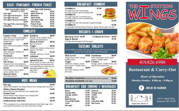 Menu photo 4 Wings Station Swanton, OH