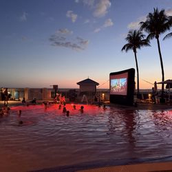 Pink Shell Beach Resort & Marina - Family fun -movie at the pool