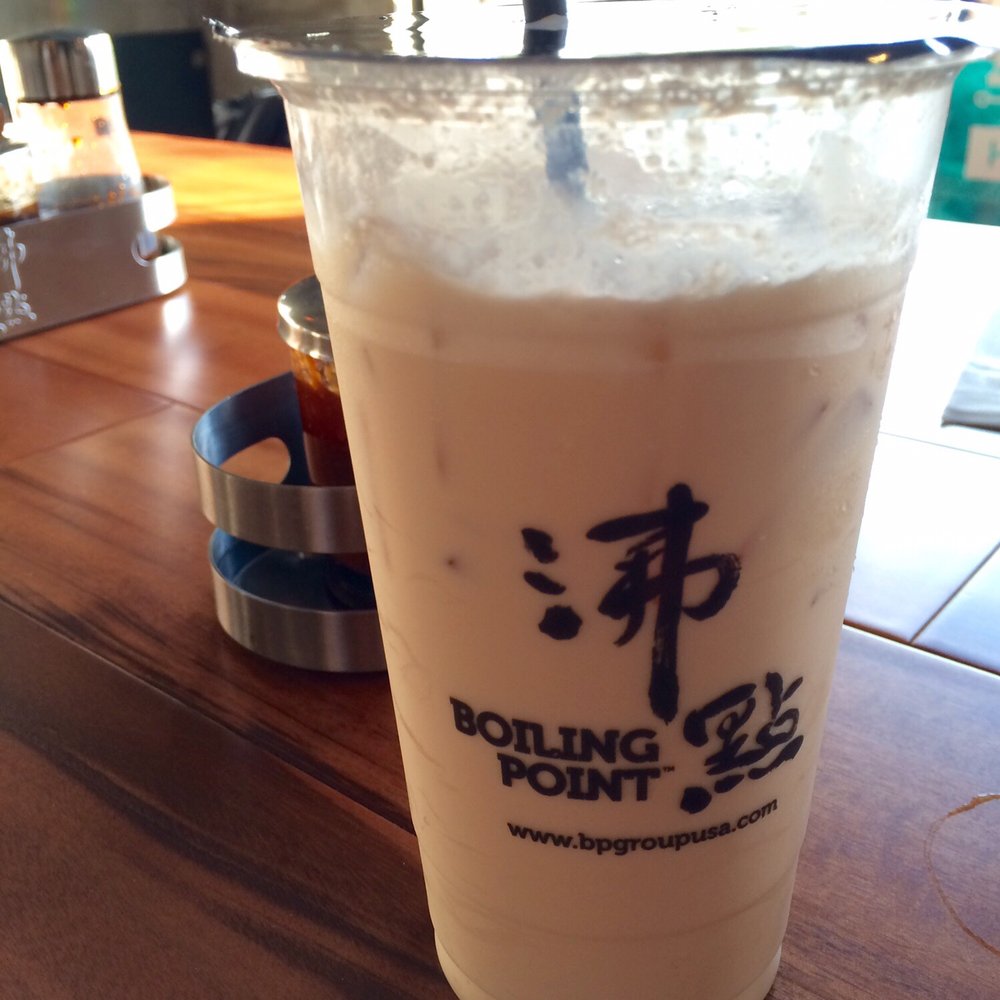 Boiling Point - They have Hokkaido milk tea now! It's toooo sweet for my liking but it's necessary to chill out the heat and spice from the pots - Hot Pot Near Me - Fremont, California