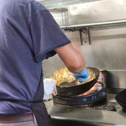 Chow mein in the wok!