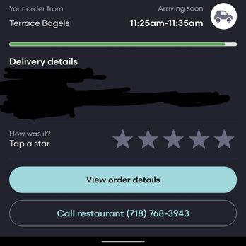 Terrace Bagels - Order is still in progress but Terrace insists it was delivered. A Seamless driver was not assigned to this order - Bagels Near Me - Brooklyn, New York
