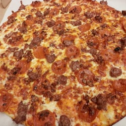 Pat's Pizza Hampden - Pepperoni, bacon and Hamburg. Yummy