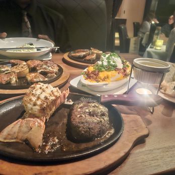 Perry's Steakhouse & Grille - Katy - Lobster tail, Filet Mignon,, Grilled Oysters, baked potato - Steakhouses Near Me - Katy, Texas Perry's Steakhouse & Grille - Katy - Lobster tail, Filet Mignon,, Grilled Oysters, baked potato - Steakhouses Near Me - Katy, Texas