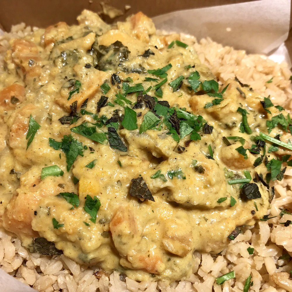 Leon - Caribbean plantain curry - it was okay :/ - Fast Food Near Me - London, XGL