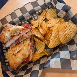 Lula's Place Eatery - Chicken Parmesan Sandwich with Homemade Potato Chips