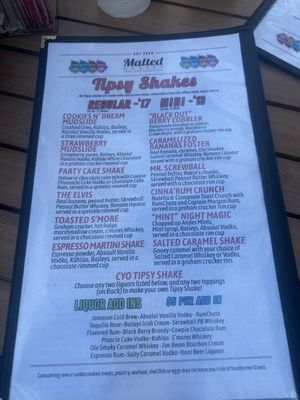Menu photo 1 The Malted Monkey Lake Ozark, MO Menu photo 1 The Malted Monkey Lake Ozark, MO