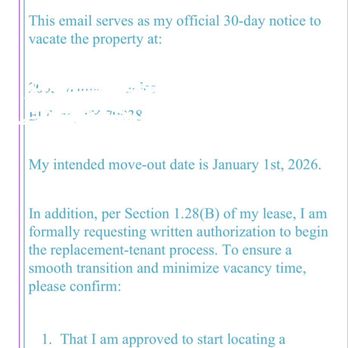 Northern Pass Properties - Dec 1, 2025: 30 day notice to vacate - Property Management Near Me - El Paso, Texas Northern Pass Properties - Dec 1, 2025: 30 day notice to vacate - Property Management Near Me - El Paso, Texas