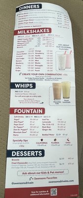 Menu photo 2 Swensons Drive-In North Canton, OH