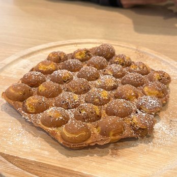 UC Dessert - Salted Egg York Pork Floss Egg Puff - Desserts Near Me - Oakland, California