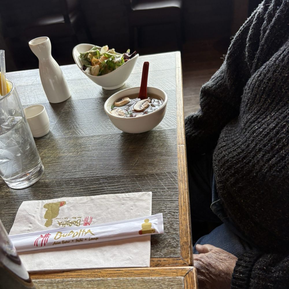 Buddha Asian Bistro - Miso and salad - Sushi Bars Near Me - Dobbs Ferry, New York