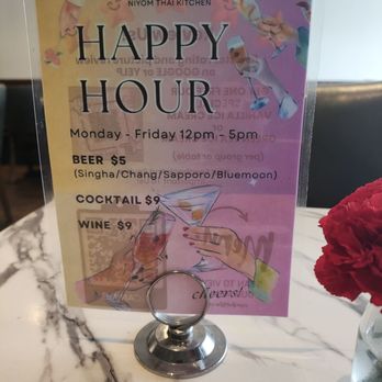 Niyom Thai Kitchen - Happy Hour Deal - Thai Near Me - Flushing, New York
