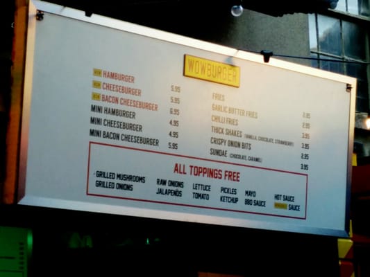 Menu photo 2 Wowburger Dublin, D