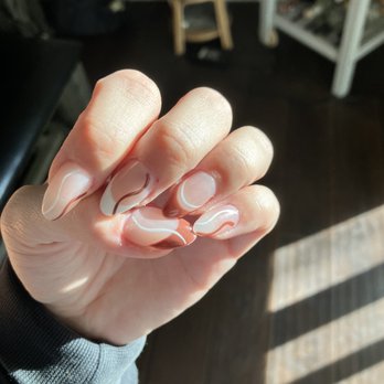 Elegant Nail Spa - Abstract French tips - Nail Salons Near Me - Sacramento, California