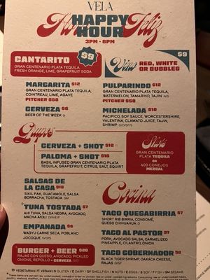 Menu photo 3 Vela Bar Y Cocina Chicago, IL Menu photo 3 Vela Bar Y Cocina Chicago, IL