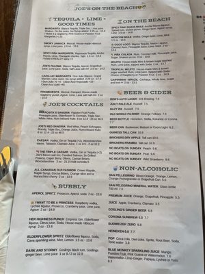 Menu photo 3 Joe's on the Beach Sechelt, BC Menu photo 3 Joe's on the Beach Sechelt, BC