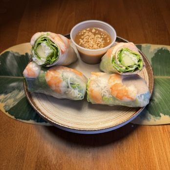 District 9 Kitchen - Pork n shrimp springrolls- peanut sauce - Noodles Near Me - Anaheim, California