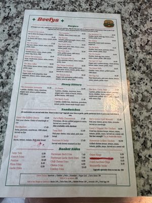 Menu photo 2 Beefy's Reno, NV Menu photo 2 Beefy's Reno, NV
