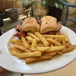 Hidden Cafe - Hot pastrami sandwich with French fries