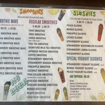 Mc Boba - Menu (September 2025) - Bubble Tea Near Me - Lancaster, California
