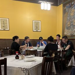 The staff enjoying their delicious dinner! The staff enjoying their delicious dinner!