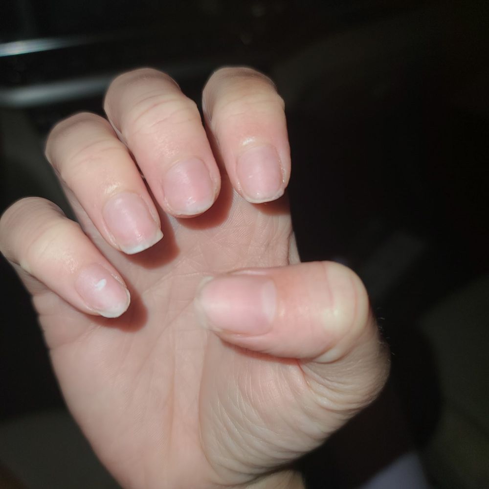 Lush Nail Bar Atlantic - This is after I complained and made them file my nails down. Still looks like this - Nail Salons Near Me - Atlanta, Georgia