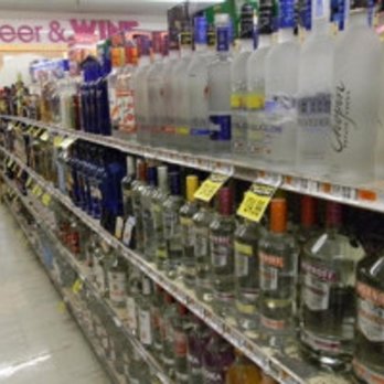 Gray Shop 'n Save - ottles of alcohol on shelves - Grocery Near Me - Gray, Maine
