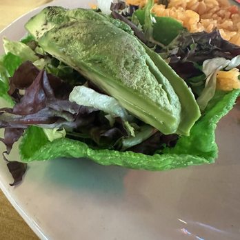 Andale Cantina - Avocado salad - look at the green taco chip it's bedded in - Mexican Near Me - Williamsville, New York