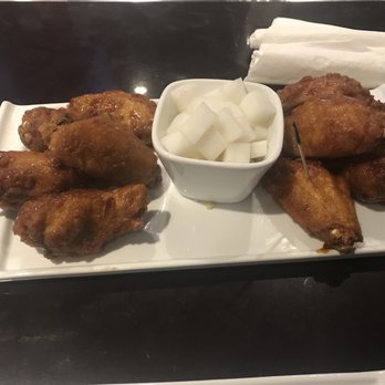 Bonchon Navy Yard - Small wings. Half soy garlic and half spicy - Chicken Wings Near Me - Washington, DC, District of Columbia