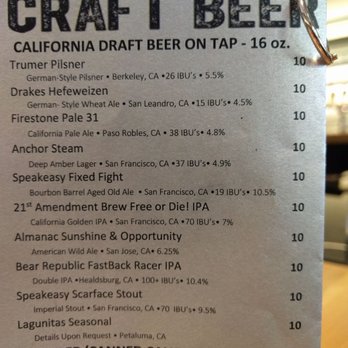SF Uncork'd - Menu as of 06/10/17 - Wine Bars Near Me - San Francisco, California