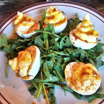 Earl's - Rotating Deviled Eggs My favorite thing on the menu. Wish they withhold include a couple more eggs, but the flavor is amazing  5/5 - American Near Me - Winston-Salem, North Carolina