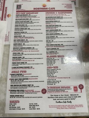 Menu photo 2 The Northern Cafe and Grill Vancouver, BC Menu photo 2 The Northern Cafe and Grill Vancouver, BC