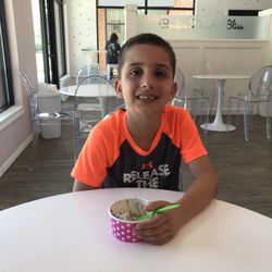 Cookie Dough Bliss - Cookies & Cream is his favorite!