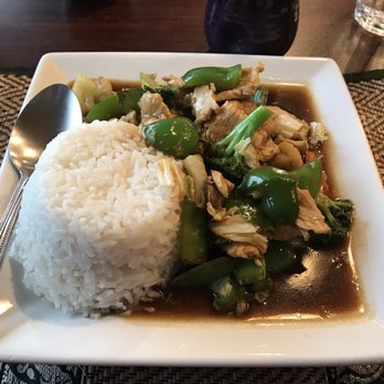 Thai Kitchen - My meal - I think this was the Pad Khing (Ginger) which has stir fry veggies and rice. I got mine without onions. - Thai Near Me - Lakewood, Ohio Thai Kitchen - My meal - I think this was the Pad Khing (Ginger) which has stir fry veggies and rice. I got mine without onions. - Thai Near Me - Lakewood, Ohio