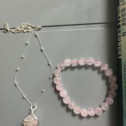 Crystal Blue Vibrations - Rose quartz