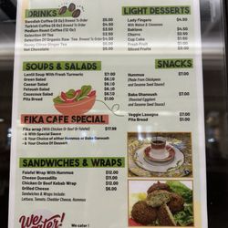 Fika Cafe - Menu