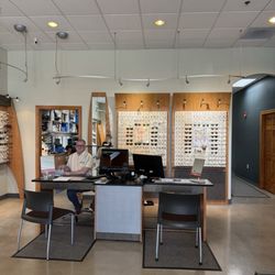 Reno Family Eye Care - Alley getting ready to show me some new glasses after my yearly eye exam with Dr. Mariah Smith, O.D. Julie A