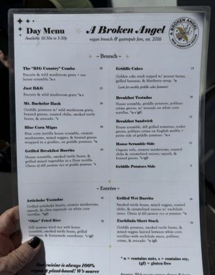 Menu photo 1 A Broken Angel Bend, OR