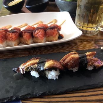 Sushi Dan - Crispy Crunchy Rice With Spicy Tuna Spicy Garlic Edamame Large Asahi Eel - Sushi Bars Near Me - Studio City, California Sushi Dan - Crispy Crunchy Rice With Spicy Tuna Spicy Garlic Edamame Large Asahi Eel - Sushi Bars Near Me - Studio City, California