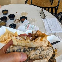 Baja Fresh - Chicken Ultimo Burrito with broken glass/hard plastic