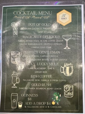 Menu photo 1 Honey Bar Reno, NV