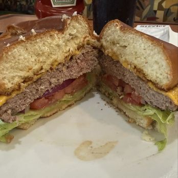 Sizzler - The burger was supposed to be cooked medium. It was not. The menu photo shows the lettuce and tomato on top of the patty not below. - Seafood Near Me - Torrance, California Sizzler - The burger was supposed to be cooked medium. It was not. The menu photo shows the lettuce and tomato on top of the patty not below. - Seafood Near Me - Torrance, California