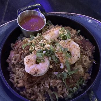 Three's Bar & Grill - Three's Jambalaya (Kalua pork, chicken, shrimp, Portuguese sausage). By far 5 - Asian Fusion Near Me - Kihei, Hawaii Three's Bar & Grill - Three's Jambalaya (Kalua pork, chicken, shrimp, Portuguese sausage). By far 5 - Asian Fusion Near Me - Kihei, Hawaii