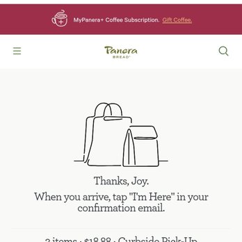 Panera Bread - Love the convenience of online ordering! - Sandwiches Near Me - Menifee, California