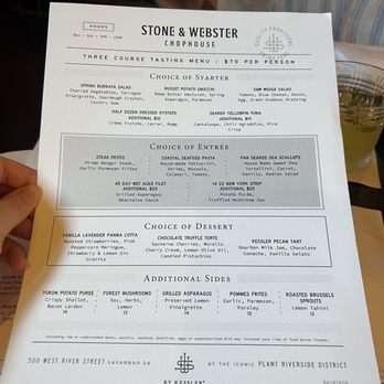 Stone & Webster Chophouse - Menu - Steakhouses Near Me - Savannah, Georgia Stone & Webster Chophouse - Menu - Steakhouses Near Me - Savannah, Georgia