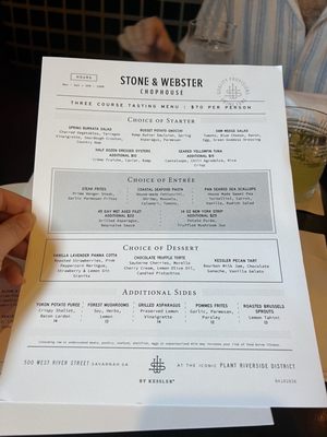 Menu photo 2 Stone & Webster Chophouse Savannah, GA Menu photo 2 Stone & Webster Chophouse Savannah, GA
