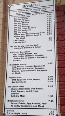 Menu photo 7 Mi Casita Longview, TX
