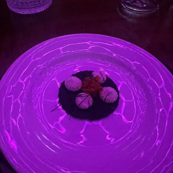 Venhue - a purple plate with food on it - New American Near Me - New York, New York Venhue - a purple plate with food on it - New American Near Me - New York, New York
