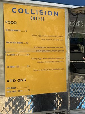 Menu photo 2 Collision Coffee Whittier, CA Menu photo 2 Collision Coffee Whittier, CA